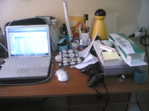 my messy desk